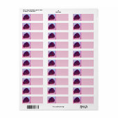 Étiquette de l'adresse de retour Red Rose (Feuille entière)