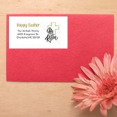 Étiquette de l'adresse de retour religieuse de Pâq