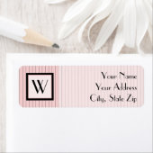 Étiquette de l'adresse de retour rose avec les ray (En situation)