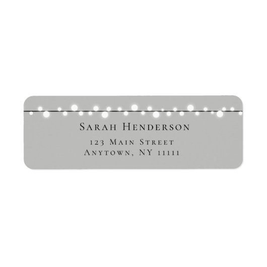 Étiquette de l'adresse de retour Rustic Grey (Devant)