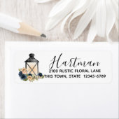 Étiquette de l'adresse de retour Rustique Floral (En situation)