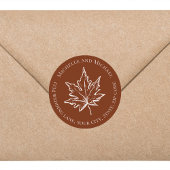 Étiquette de l'adresse de retour simple de automne