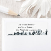 Étiquette de l'adresse de retour Skyline de Londre (En situation)