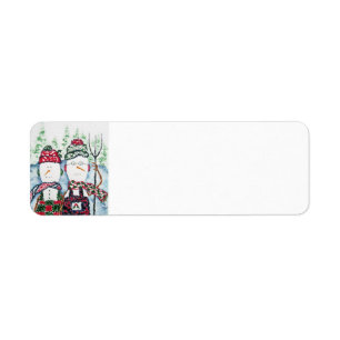 Étiquette de l'adresse de retour Snowman