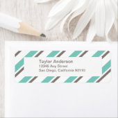 Étiquette de l'adresse de retour triée - gris bleu (En situation)