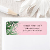 Étiquette de l'adresse de retour Tropical (En situation)