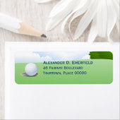 Étiquette de l'adresse de retour Trou en un golf (En situation)