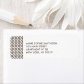 Étiquette de l'adresse de retour vintage (En situation)