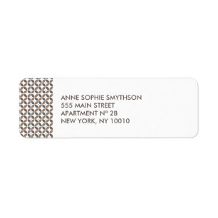Étiquette de l'adresse de retour vintage