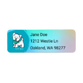 Étiquette de l'adresse de retour Westie Swash (Devant)