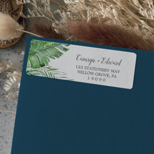 Étiquette de l'adresse de retour Wild Tropical Pal