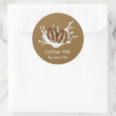 Étiquette de Lait au Café Simple Mignonne (Sac)