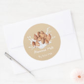 Étiquette de lait d'amande mignonne simple (Enveloppe)