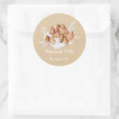 Étiquette de lait d'amande mignonne simple (Sac)