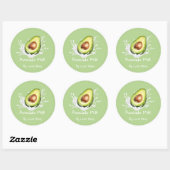 Étiquette de lait d'avocat mignonne simple (Feuille)