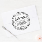 Étiquette de lait de bain personnalisable (Enveloppe)