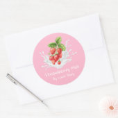 Étiquette de lait de fraise mignonne simple (Enveloppe)