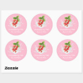 Étiquette de lait de fraise mignonne simple (Feuille)