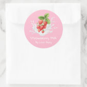 Étiquette de lait de fraise mignonne simple (Sac)