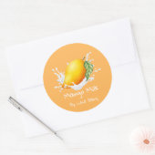 Étiquette de lait de mangue simple mignonne (Enveloppe)