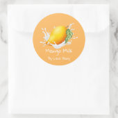 Étiquette de lait de mangue simple mignonne (Sac)