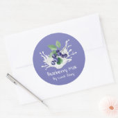 Étiquette de lait de myrtille mignonne simple (Enveloppe)