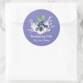 Étiquette de lait de myrtille mignonne simple (Sac)