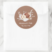 Étiquette de lait de noisette simple mignonne (Sac)