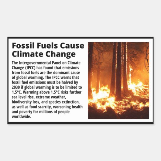 Étiquette de l'alerte au changement climatique (Devant)