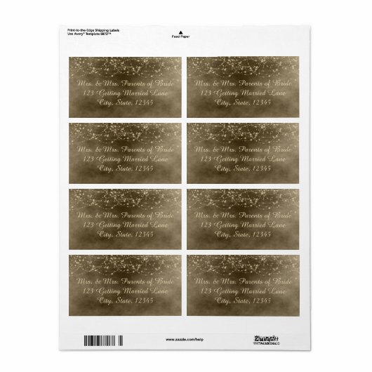 Étiquette de lanternes d'ivoire (Feuille entière)