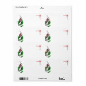 Étiquette de lapin blanc (Feuille entière)