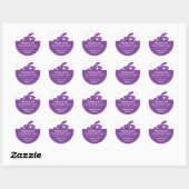 Étiquette de lapin en pot de gelée violette (Feuille)