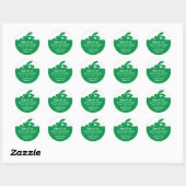 Étiquette de lapin vert de pot de gelée (Feuille)