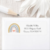 Étiquette de l'aquarelle de l'enfant Rainbow Retur (En situation)