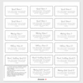 Étiquette de l'autocollant d'adresse de messagerie (Feuille)