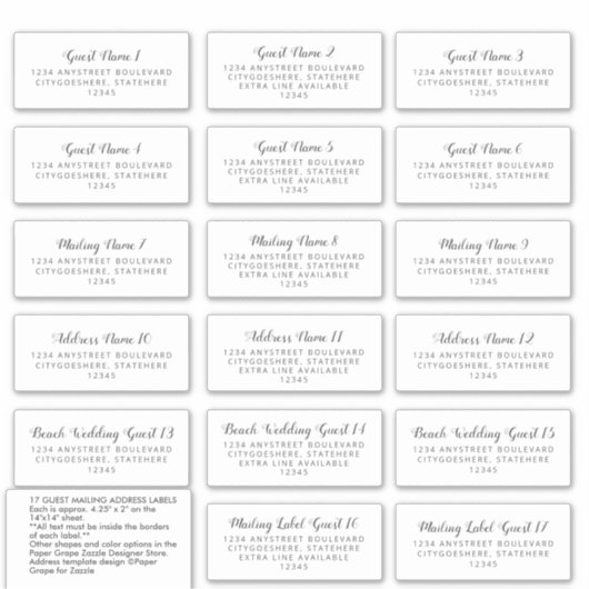 Étiquette de l'autocollant d'adresse de messagerie (Devant)