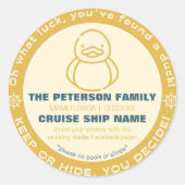 Étiquette de l'autocollant de jeu de canard de cro (Devant)