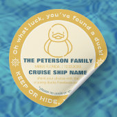 Étiquette de l'autocollant de jeu de canard de cro