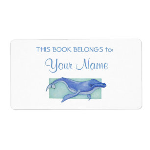 Étiquette de l'autocollant de la boîte de baleine