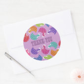 Étiquette de l'autocollant de Merci Motif de poule (Enveloppe)