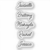 Étiquette de l'autocollant de nom d'invité (Devant)