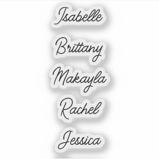 Étiquette de l'autocollant de nom d'invité (Devant)