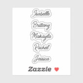 Étiquette de l'autocollant de nom d'invité (Feuille)