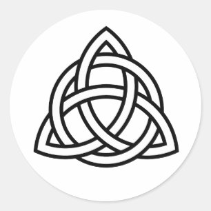 Étiquette de l'autocollant de triquetra noeud de t