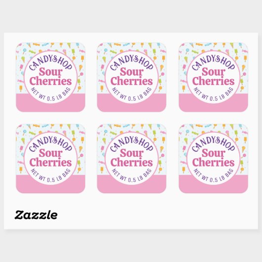 Étiquette de l'autocollant d'emballage Fun Candy S (Feuille)