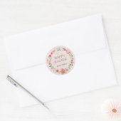 Étiquette de l'autocollant Pinky Floral (Enveloppe)