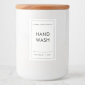 Étiquette de lavage à main avec Étiquette de produ (Devant)