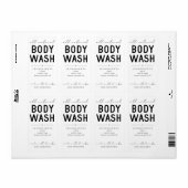 Étiquette de lavage personnel personnalisé (Feuille entière)