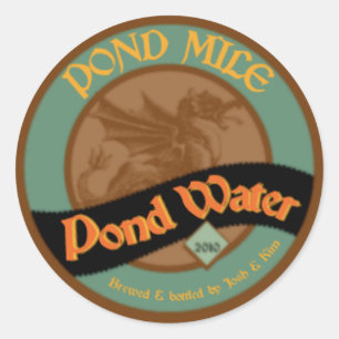 Étiquette de l'eau d'étang de mille d'étang