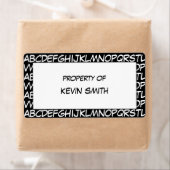 Étiquette de l'école Alphabet (En situation)